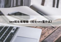 seo优化有哪些（优化seo是什么）