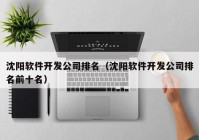 沈阳软件开发公司排名（沈阳软件开发公司排名前十名）