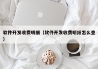 软件开发收费明细（软件开发收费明细怎么查）