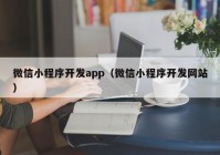 微信小程序开发app（微信小程序开发网站）