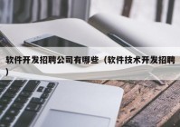 软件开发招聘公司有哪些（软件技术开发招聘）