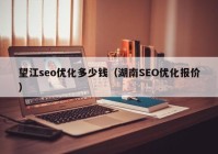 望江seo优化多少钱（湖南SEO优化报价）