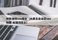 呼和浩特seo优化（内蒙古自治区seo 标题 关键词优化）