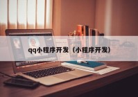 qq小程序开发（小程序开发）