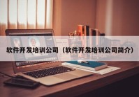 软件开发培训公司（软件开发培训公司简介）