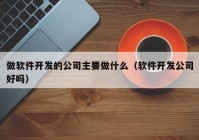 做软件开发的公司主要做什么（软件开发公司好吗）